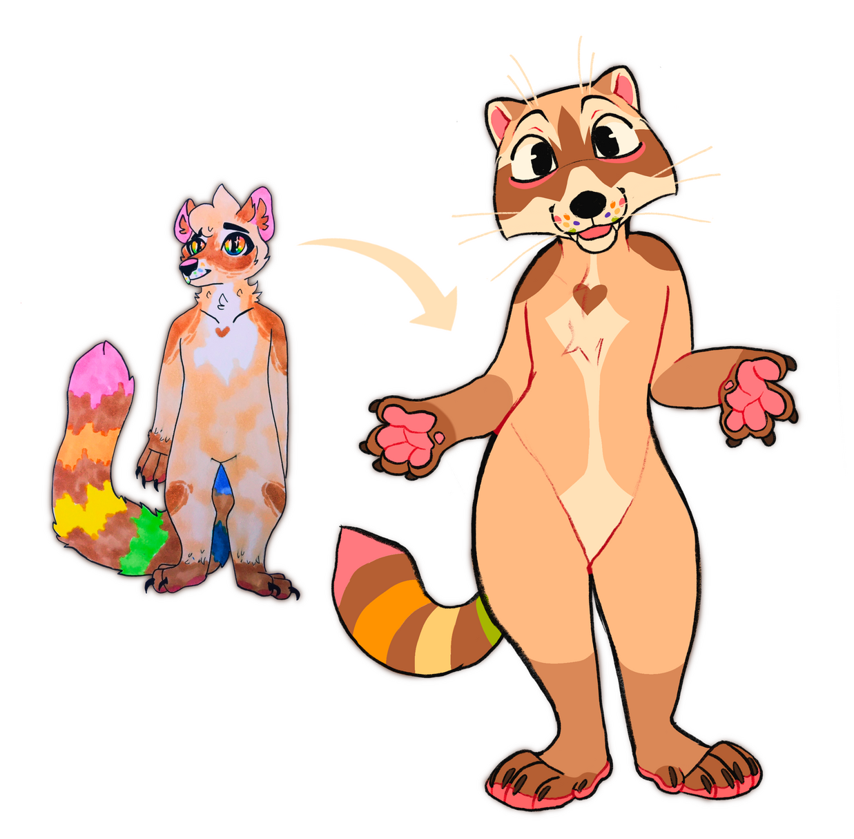 rowan the rainbow raccoon